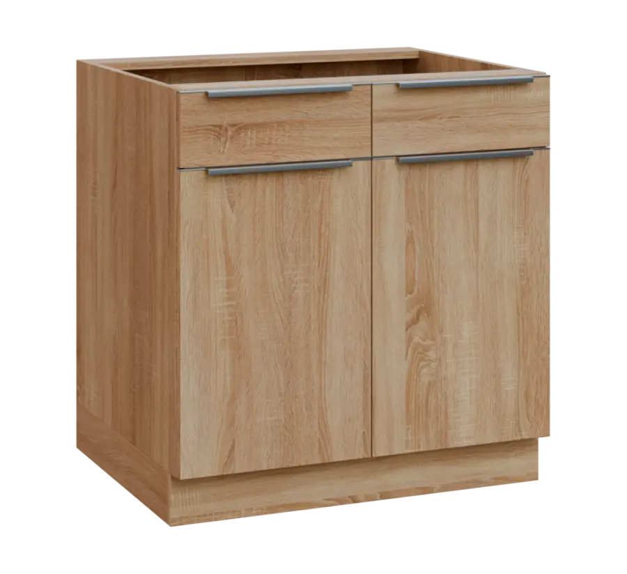 SIS - 8DZ2 spodní skříňka, 2-dveřová, 2-zásuvková, 870x800x600, dub bardolino